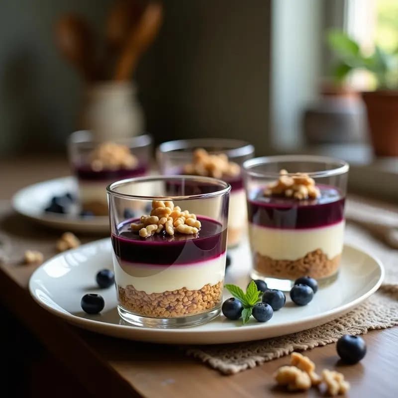 Berryá con Miel y Nueces: Postre Asturiano de Queso Fresco y Arándanos