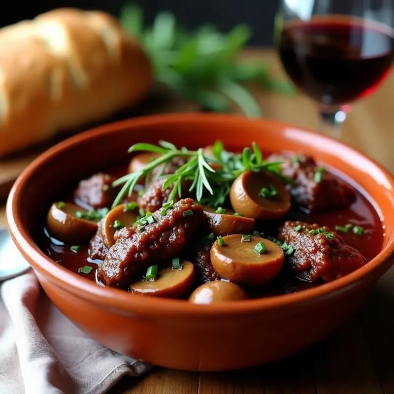 Bervezos al Vino Tinto con Setas: Receta de Caza Murciana en Olla Lenta