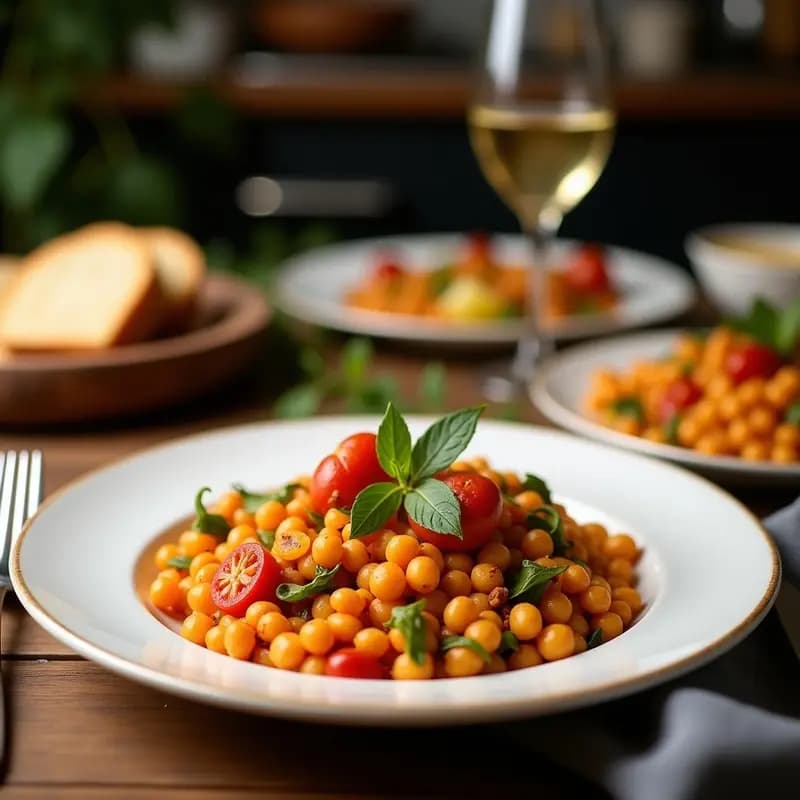 Berza Andaluz con Pringá: Cocido de Garbanzos y Verduras con Sabores Intensos