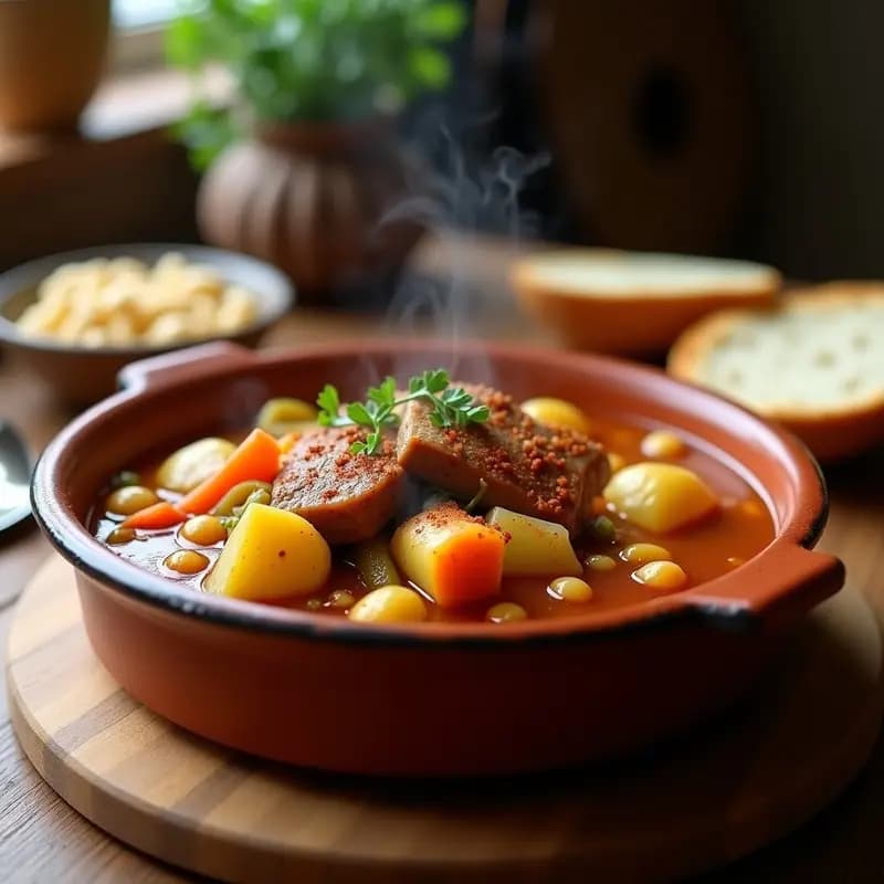 Berza andaluza con costilla y repollo: Receta de olla lenta para toda la familia