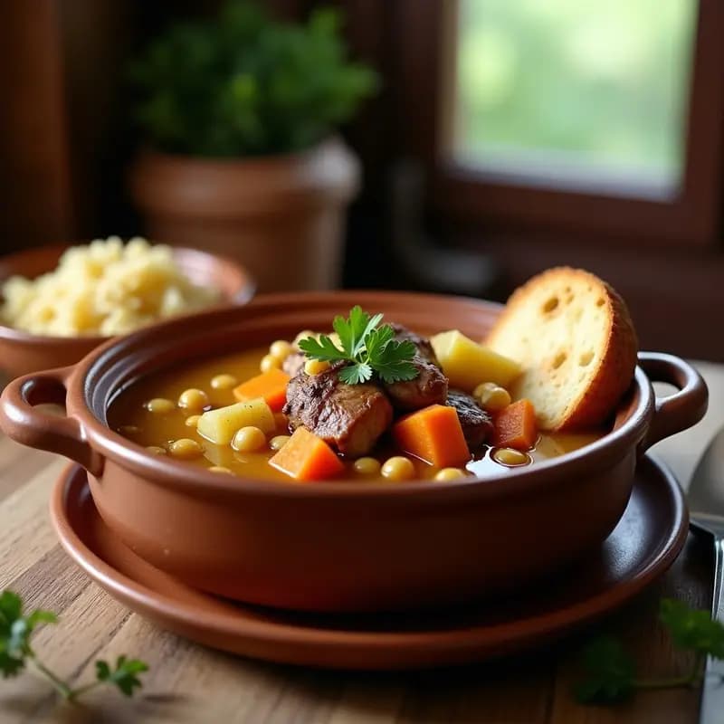 Berza Andaluza con Garbanzos y Cerdo: Receta de Olla Única y Sin Gluten