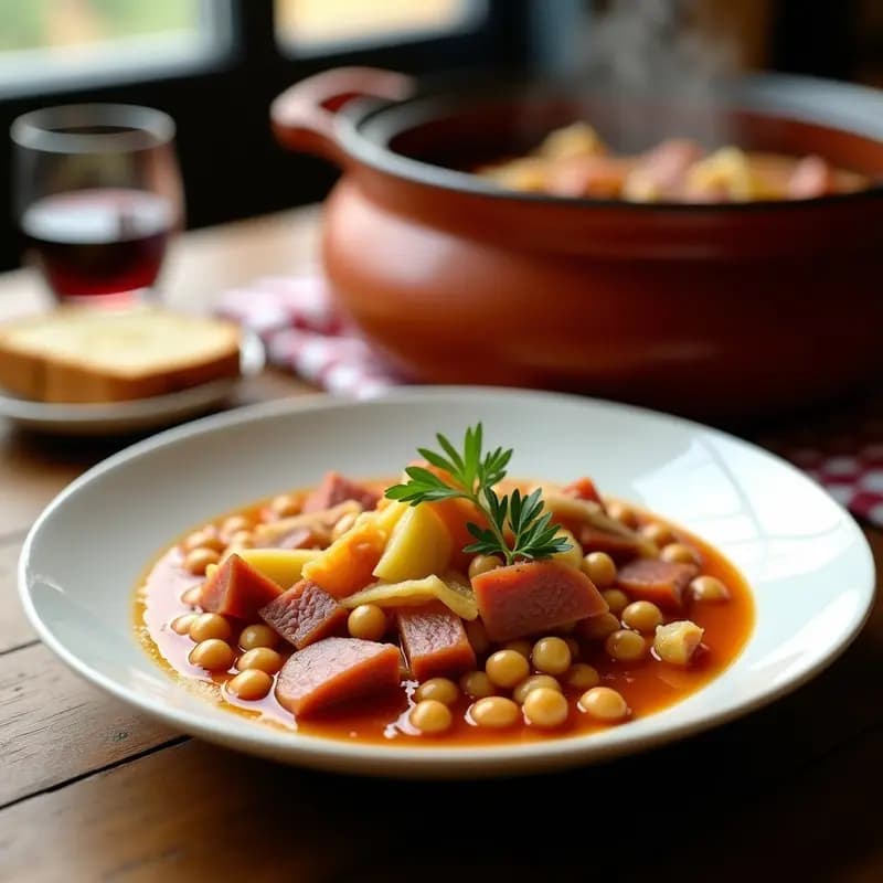 Berza andaluza con pringá y trozos de jamón: Receta de olla de toda la vida