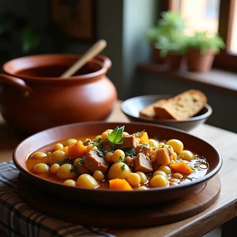 Berza Andaluza con Pringá y Patatas: Receta Festiva en Olla Grande
