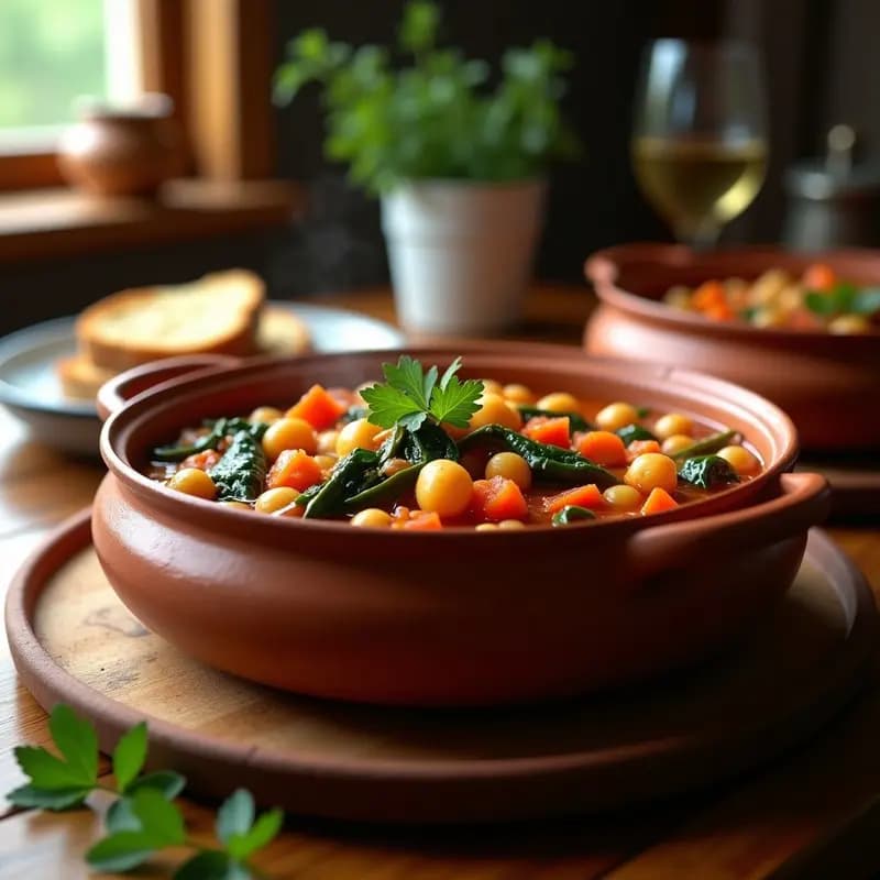 Berza Andaluza sin Chorizo: Versión vegana del guiso sevillano