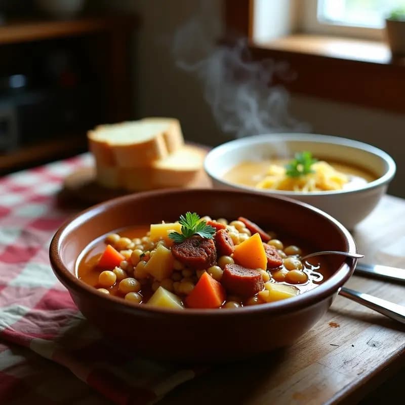 Berza Cordobesa con Pringá y Sopa de Fideos: Receta Tradicional en Dos Partes