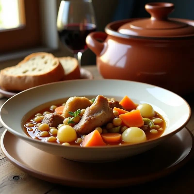 Berza Extremeña con Orejas y Rabo: Receta de Cocido de Invierno en Olla Lenta