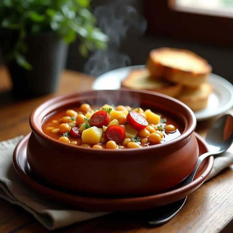 Berza Madrileña con Garbanzos y Chorizo: Receta Contundente para Días Fríos
