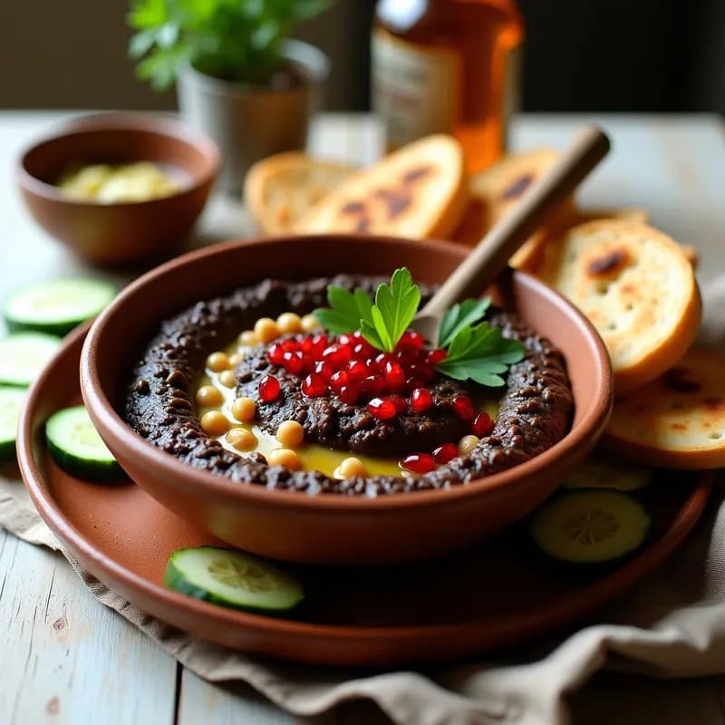 B'etek de Berenjena y Garbanzos con Tahini: Dip Armenio Vegano y Alta en Fibra
