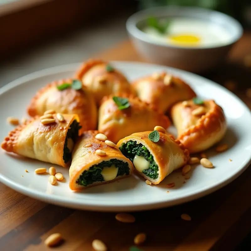 BGnooh de Espinacas y Queso Akkawi: Empanadas Libanesas Crujientes en Airfryer