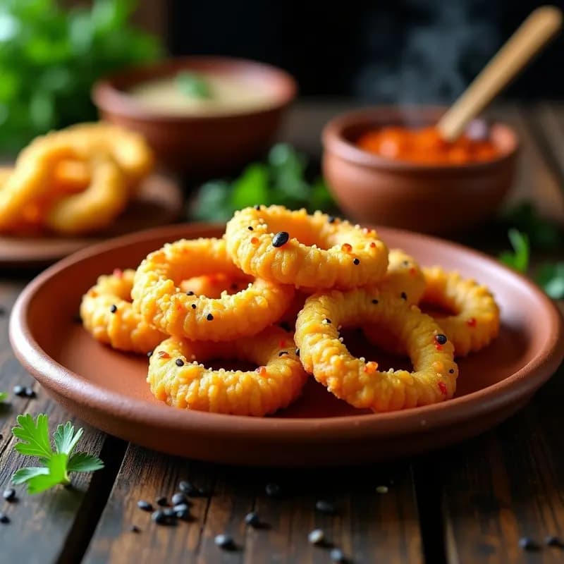 Bhaji Indio de Cebolla con Especias y Hierbas: Receta Vegana y Crujiente