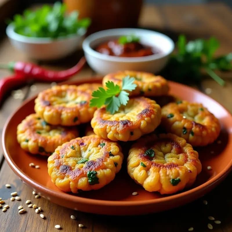 Bhaji de Cebolla y Espinacas: Receta India Crujiente para Acompañar con Chutney de Tamarindo