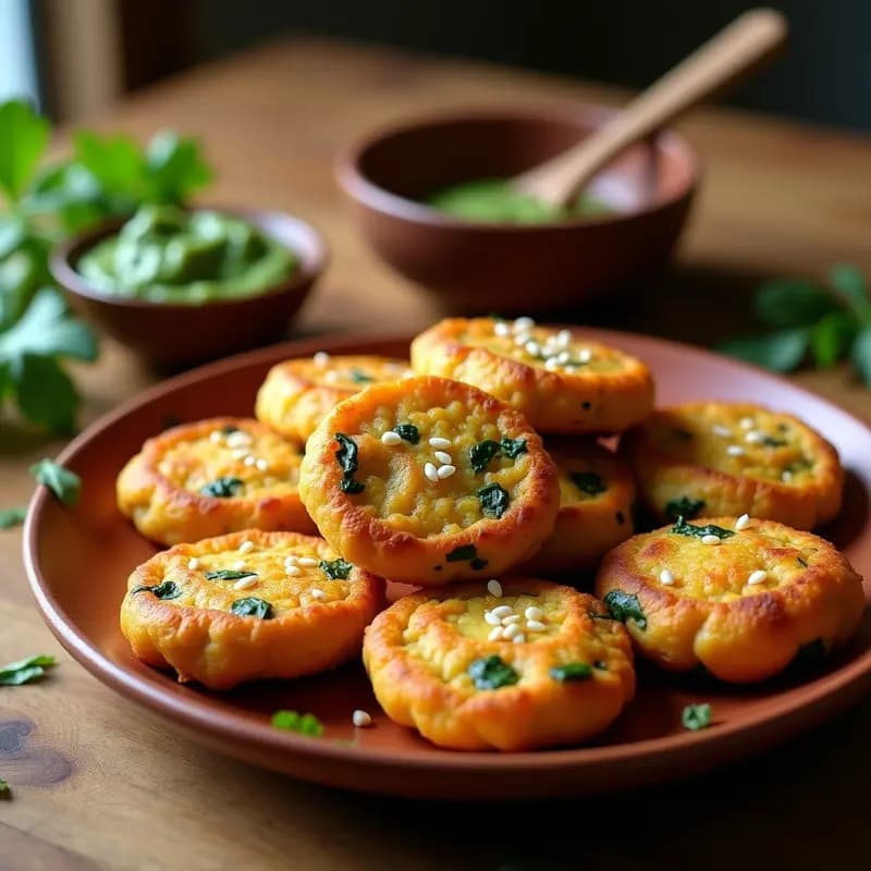 Bhaji de Cebolla y Espinacas con Harina de Garbanzo: Receta India en Thermomix Sin Fritura