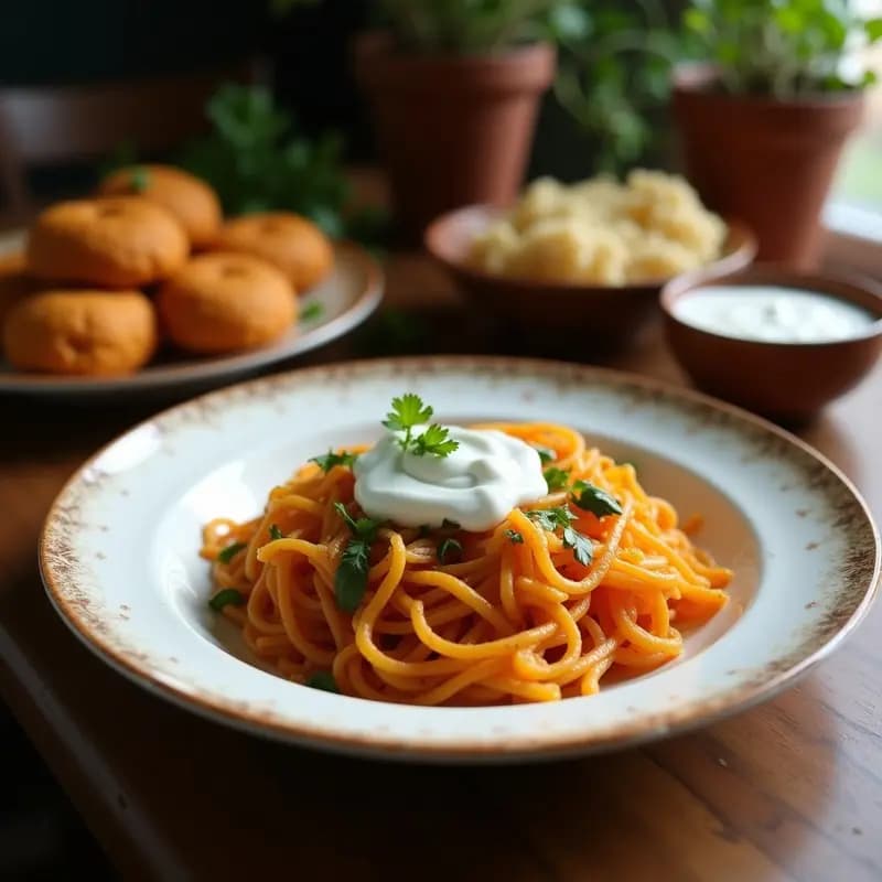 Bhaji de Cebolla Pakistana: Aperitivo Crujiente en Airfryer con Yogur de Coco