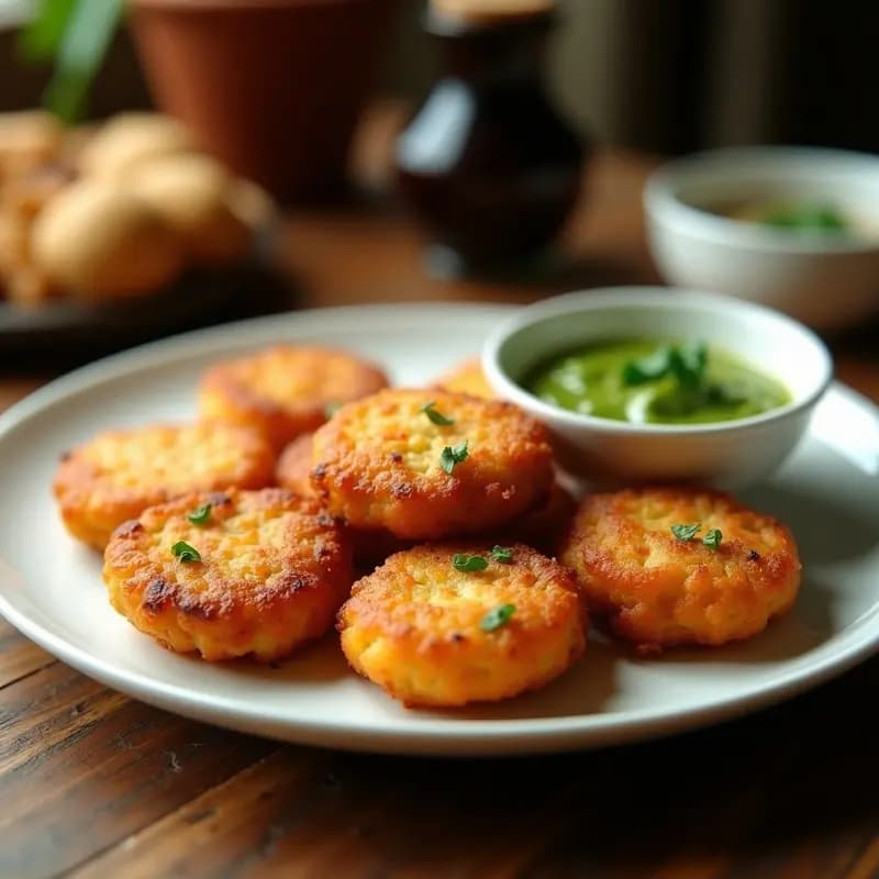Bhaji de Cebolla Pakistani: Aperitivo Crujiente en Airfryer con Salsa de Menta