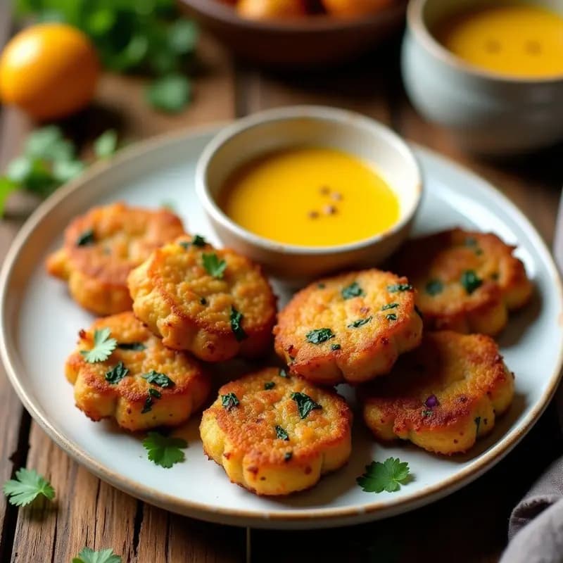 Bhajis de Cebolla y Espinacas: Receta India en Airfryer con Salsa de Mango