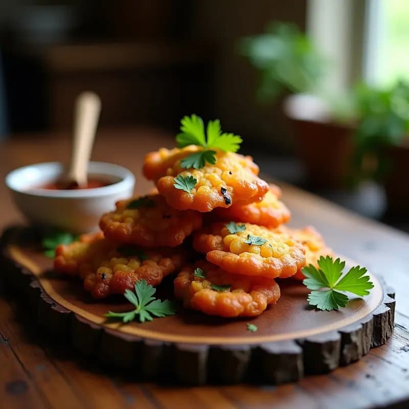 Bhajiya de Cebolla: Snacks Indios Crujientes y Veganos en Airfryer