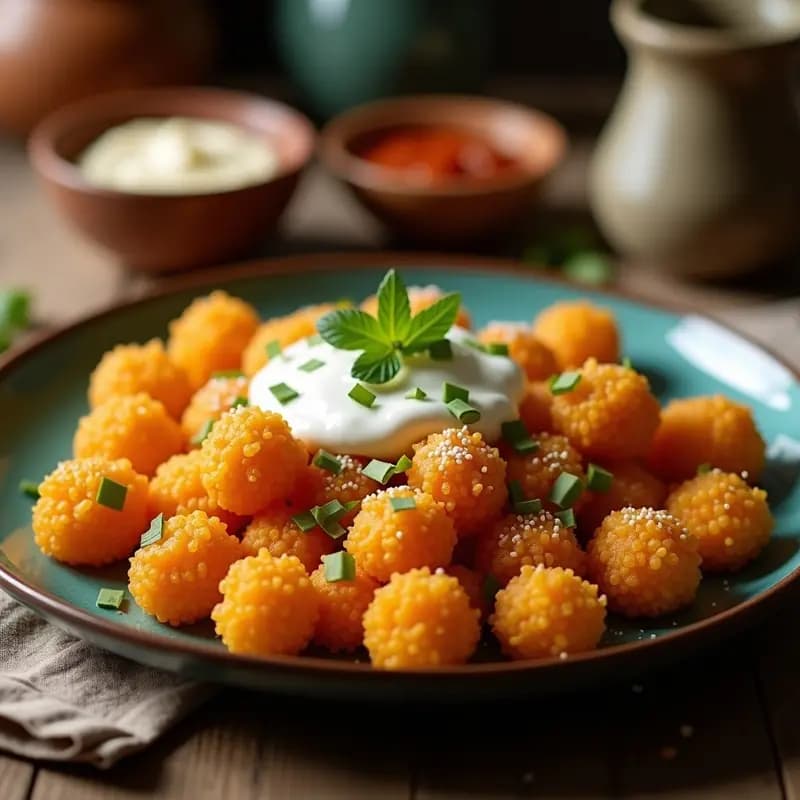 Bhalle Papdi Chaat con Salsa de Tamarindo y Yogur de Coco: Entrante Indio Crujiente y Ácido