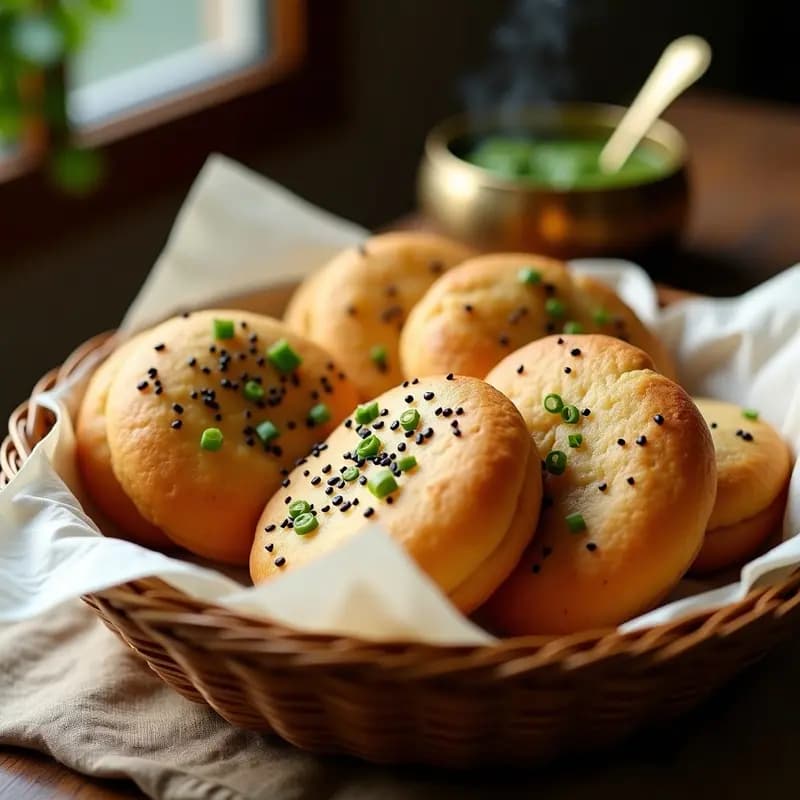 Bhatura de Harina de Castaña y Garam Masala: Pan Indio Sin Gluten en Airfryer