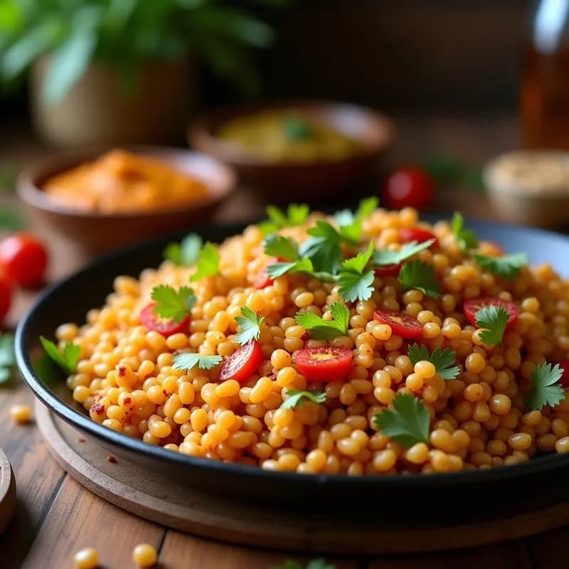 Bhel Puri: Ensalada India Crujiente con Chat Masala y Chutneys