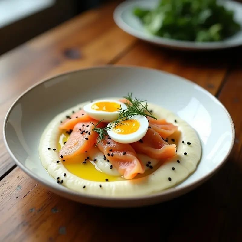 Bhreathach Irlandés de Salmón Ahumado y Puré de Coliflor: Desayuno Alto en Proteína