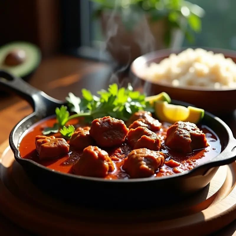 Bhuna Gosht Indio: Estofado de Cordero con Especias y Tomate en Sartén