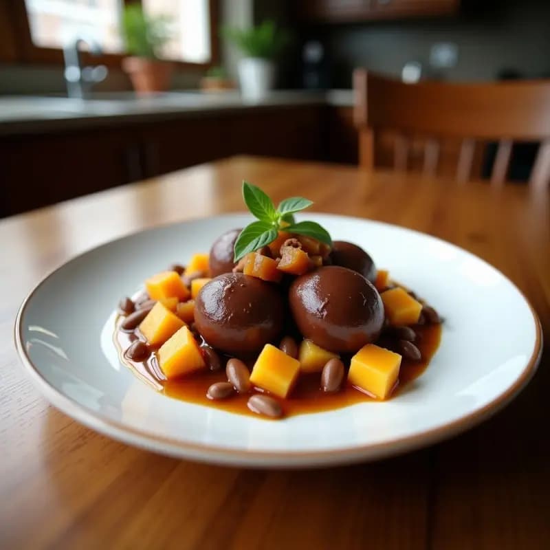Bibelot de Chocolate y Avellanas con Salsa de Caramelo Salado: Postre Francés Gourmet Sin Horno