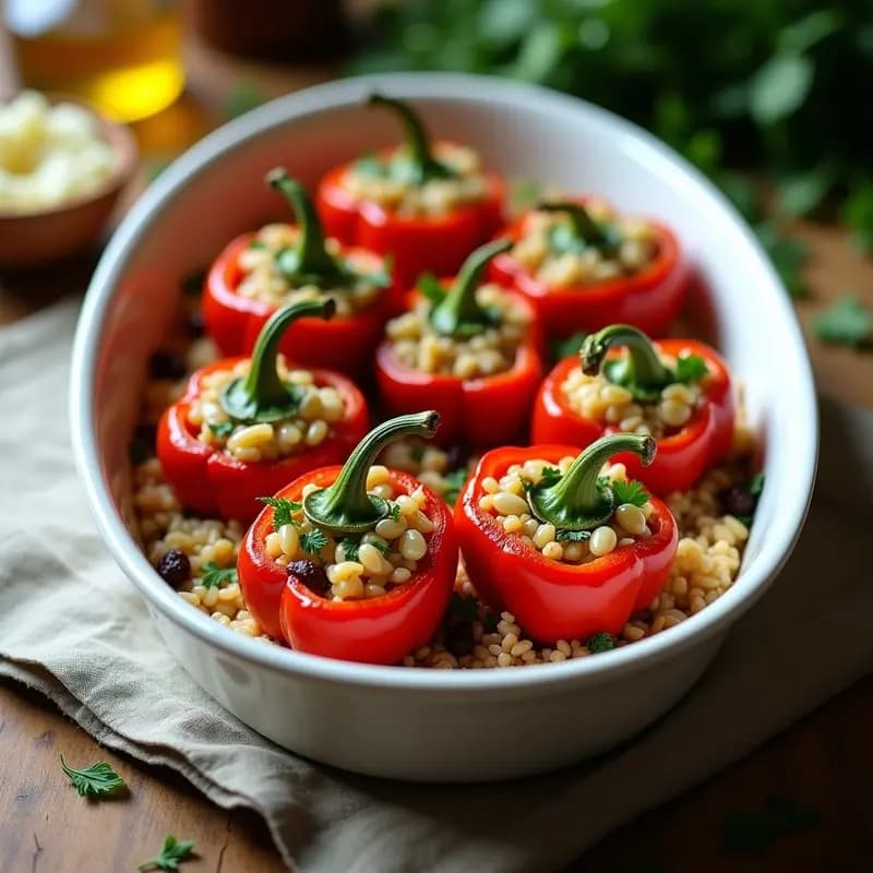 Biber Dolmasi: Pimientos Rellenos Turcos con Arroz y Hierbas Aromáticas en 40 Minutos