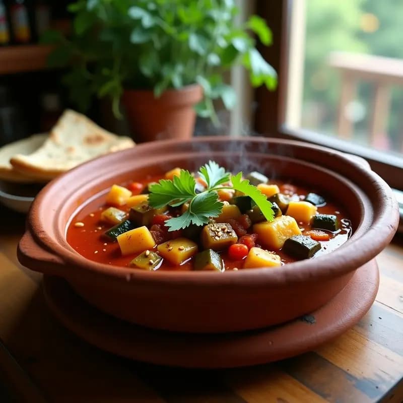 Bibia Badoon de Calabacín y Berenjena: Estofado Sudánes Vegano con Especias Africanas