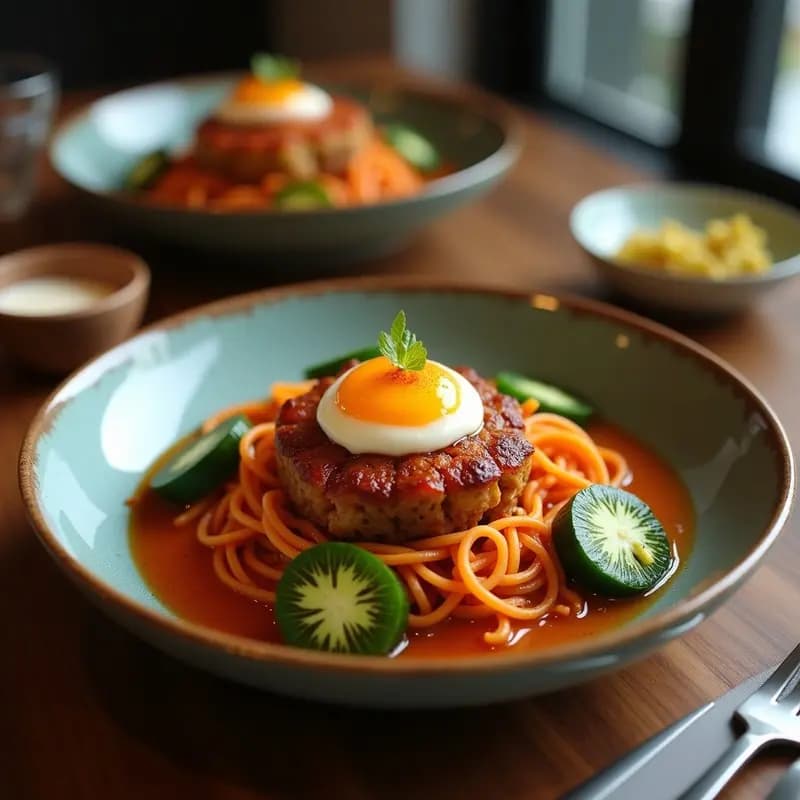 Bibimbap Coreano de Calabaza y Espinacas: Receta Vegetariana con Salsa Gochujang Casera