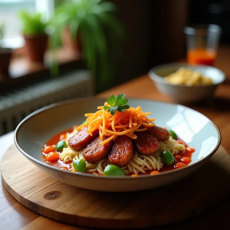 Bibimbap de Coliflor y Champiñones: Versión Coreana Low Carb con Gochujang Casero