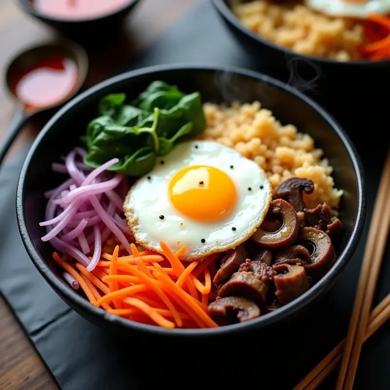 Bibimbap Coreano de Coliflor y ternera Buldak: Receta Picante Keto en 20 Minutos