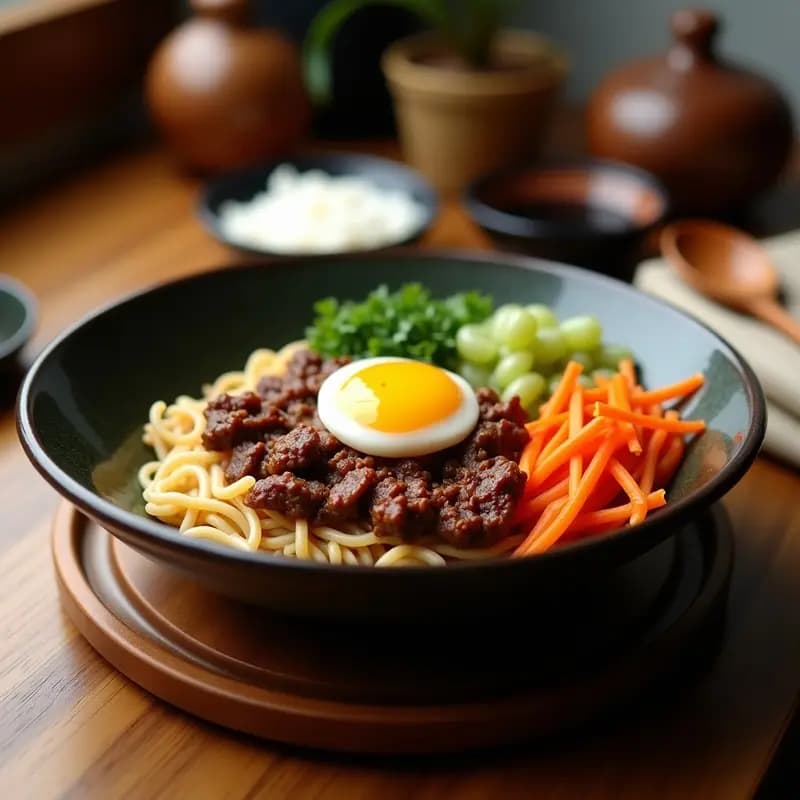 Bibimbap Coreano con Carne de Res y Verduras: Receta en Bowl Tradicional y Equilibrada