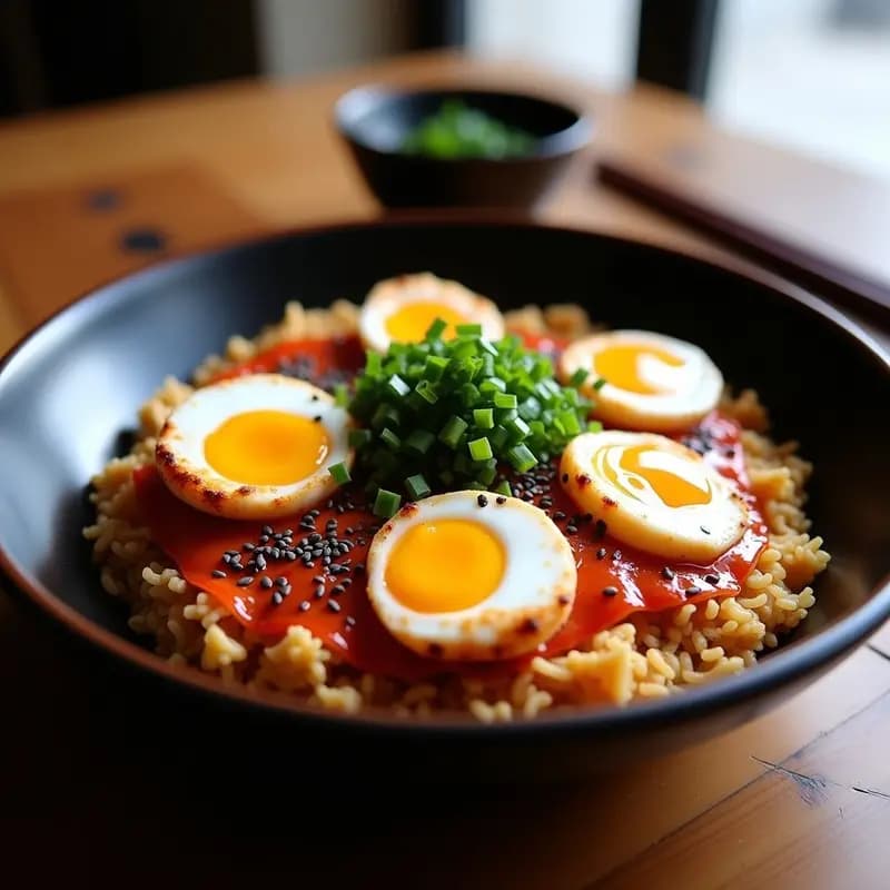 Bibimbap Coreano con Okonomiyaki: Fusion Japo-Coreana en Sartén