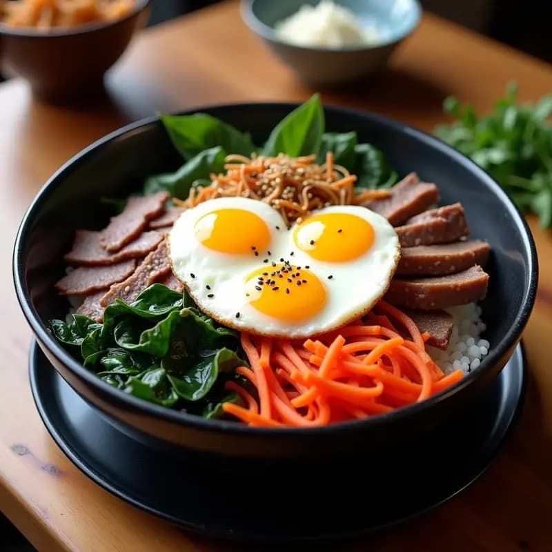 Bibimbap Coreano con Ternera y Kimchi: Receta en Airfryer Sin Gluten y Alta en Sabor