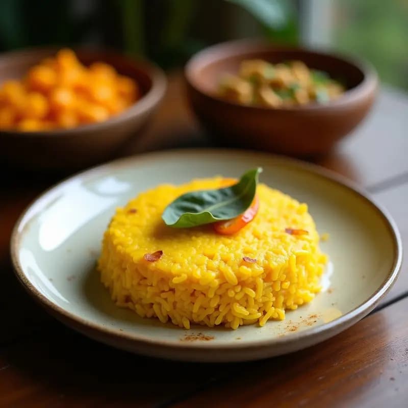 Bibingka de Arroz Glutinoso con Cúrcuma y Coco: Postre Filipino Sin Gluten y Vegano al Vapor