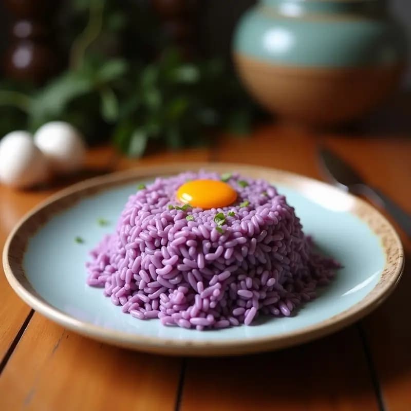 Bibingka Filipina de Arroz Morado y Coco: Desayuno Sin Gluten y Alta en Fibra