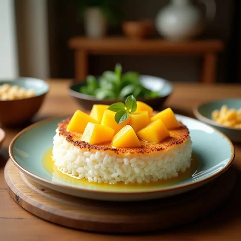 Bibingka de Harina de Coco y Mango: Desayuno Filipino Sin Gluten y Keto