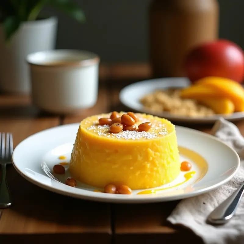 Bibingka de Coco y Mango: Postre Filipino Sin Gluten y Sin Azúcar Refinado