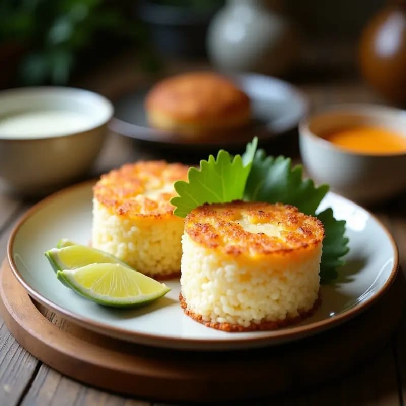 Bibingka de Coco y Queso Edam: Postre Filipino al Horno con Toque Salado