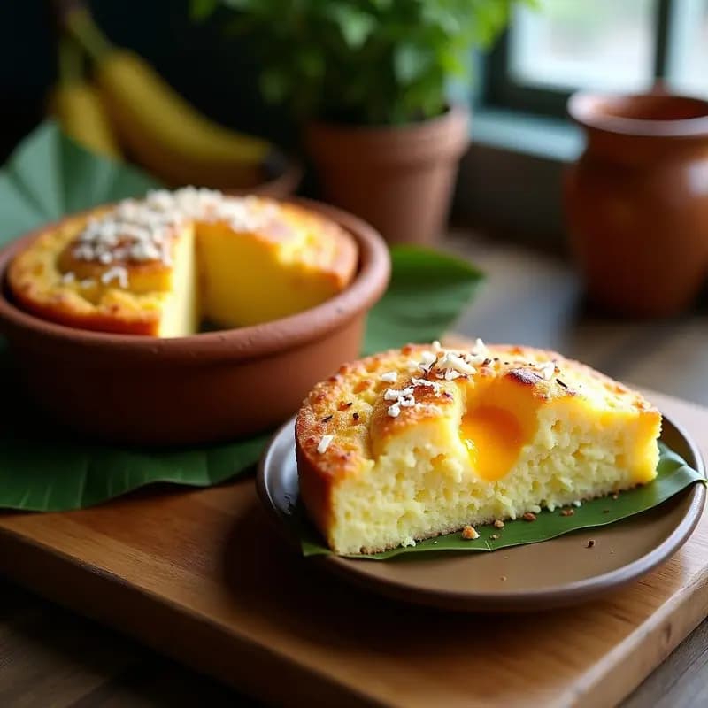 Bibingka Filipina con Queso y Huevo: Desayuno Tradicional en Olla de Barro
