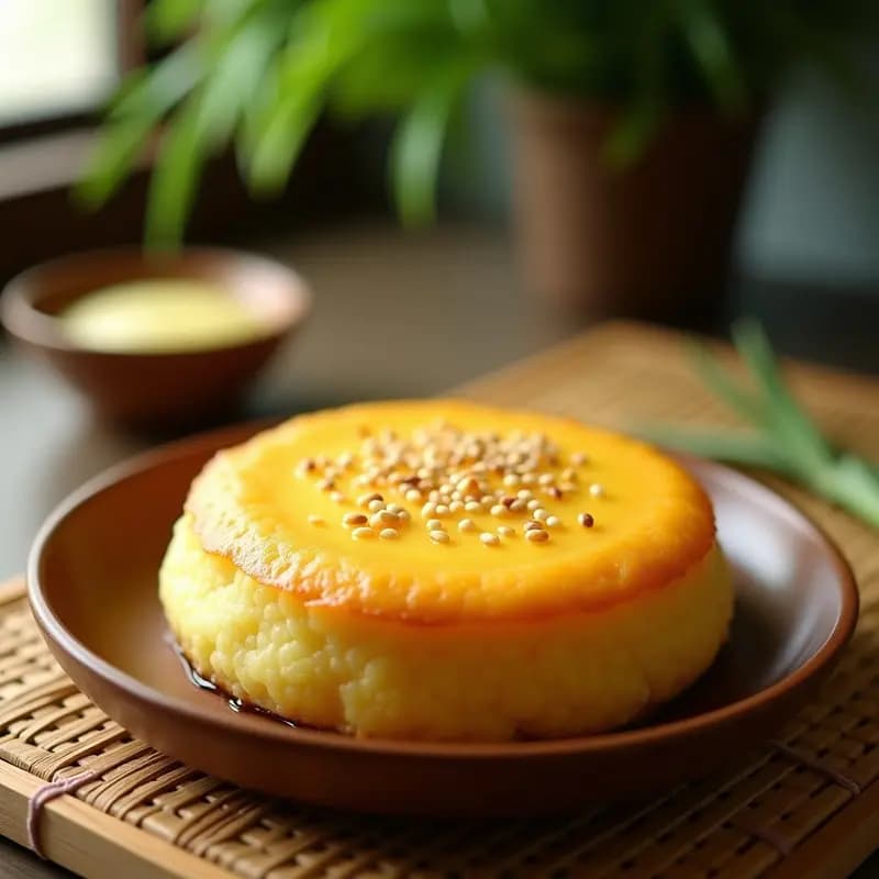 Bibingka Filipina de Queso y Huevos: Pastel de Arroz al Vapor con Toque Salado-Dulce