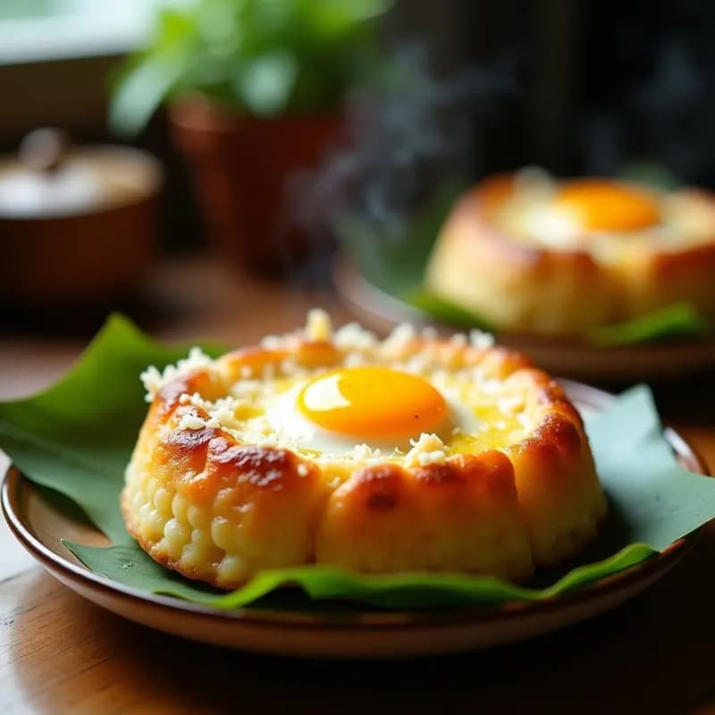 Bibingka Filipinas con Queso Edvard y Huevo: Receta Tradicional en Airfryer y Sin Gluten