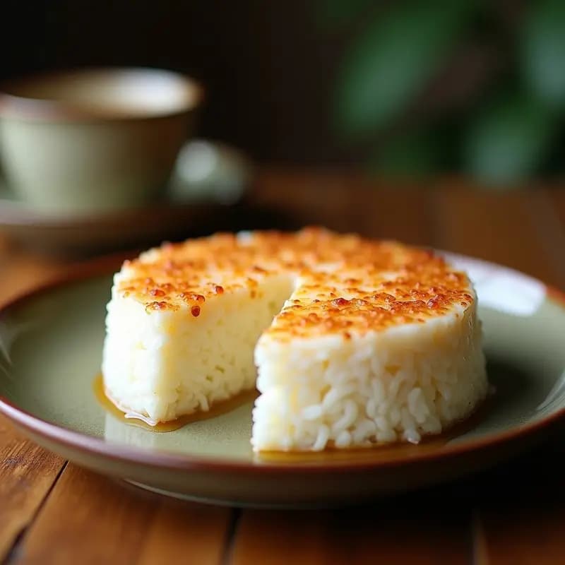 Bibingka Filipina de Harina de Arroz y Coco: Desayuno Tradicional en Olla Lenta