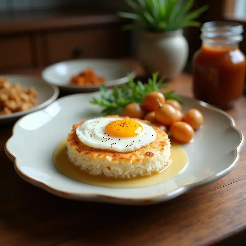 Bibingka de Harina de Arroz y Coco con Huevo de Pato: Postre Filipino Tradicional