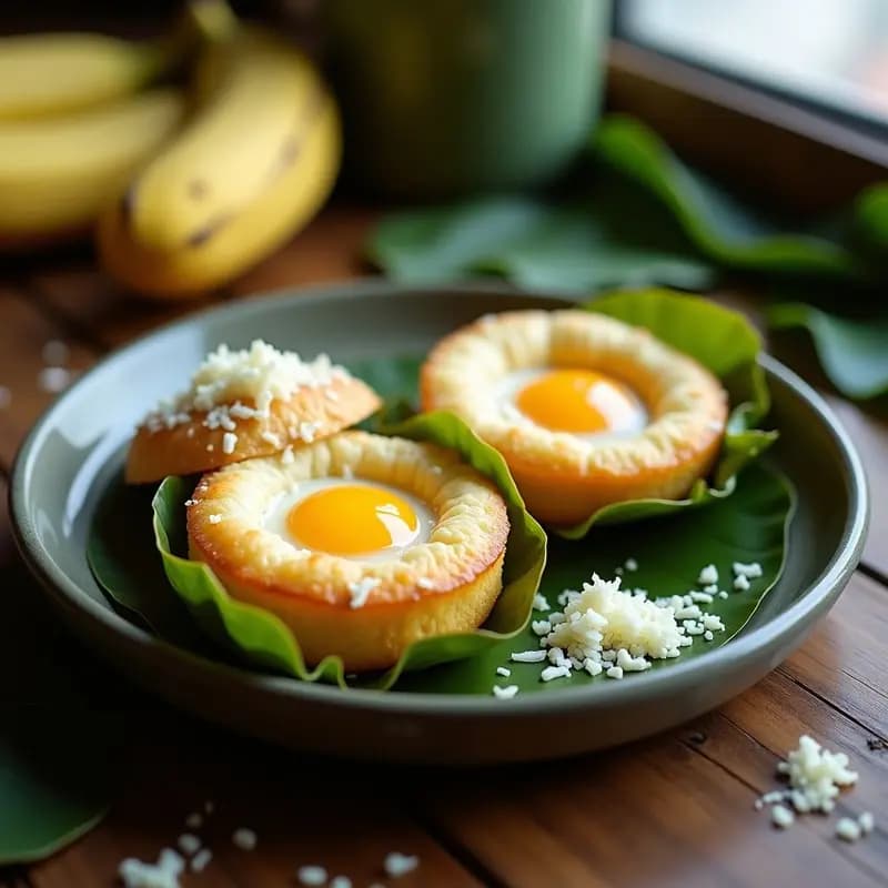 Bibingka de Harina de Arroz y Huevo de codorniz: Desayuno Filipino Sin Gluten
