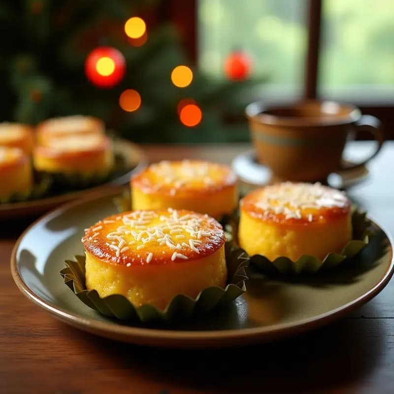 Bibingka Filina de Queso y Huevo: Postre Filipino en Airfryer con Sabor Navideño