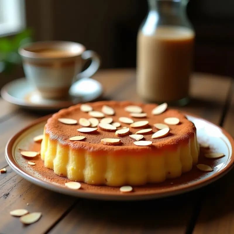 Bica de Nata Portuguesa con Canela: Postre Tradicional Sin Harina