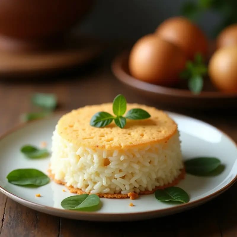 Biebingka Filipina con Coco y Harina de Arroz Glutinosa: Postre Tradicional Sin Lactosa