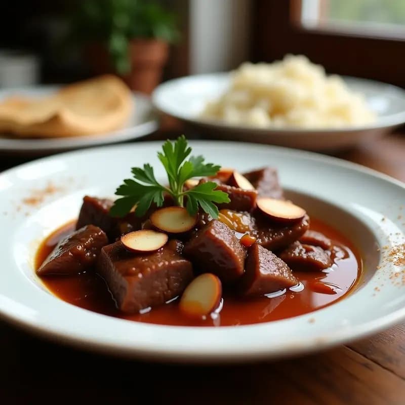 Bif Tann de Ternera con Salsa de Ciruelas: Receta Armenio-Persa en Olla Rápida
