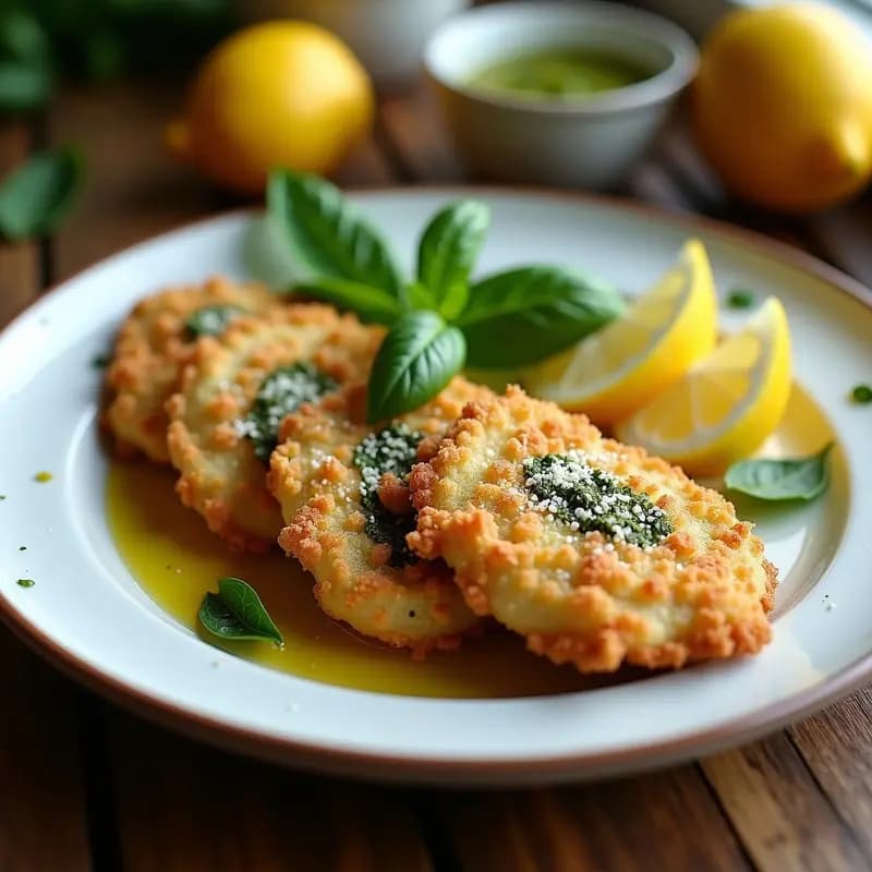 Bificación de Pollo al Pesto de Albahaca y Queso Parmesano: Receta Italiana en Airfryer